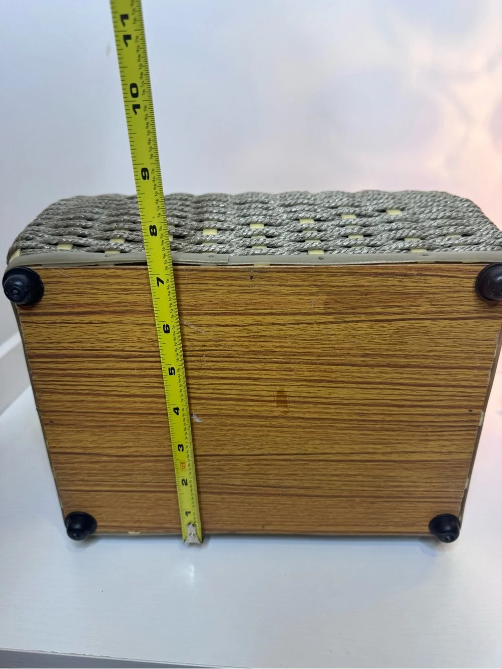 NWOT VINTAGE WICKER SEWING BASKET